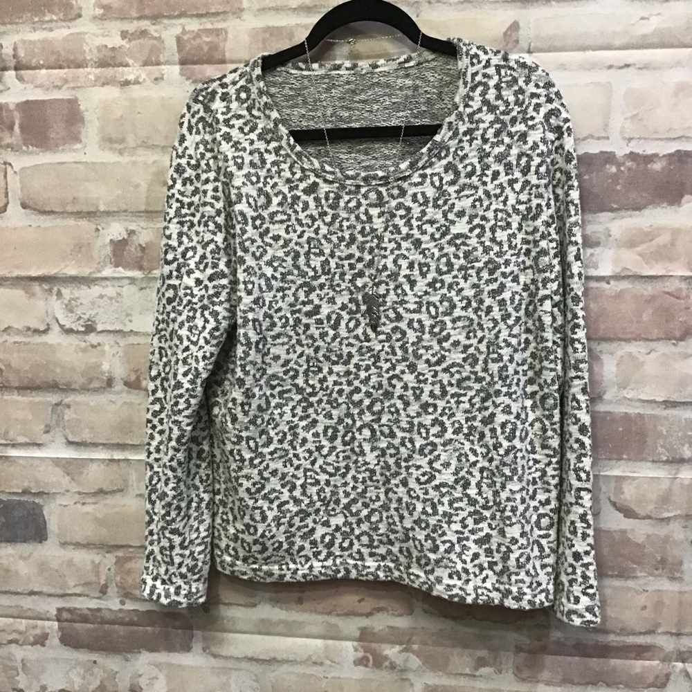 Cozy comfort loose French terry top Large, scoop
